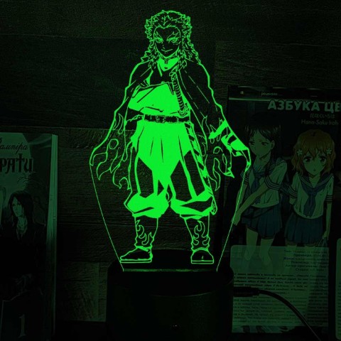 Акриловий 3D світильник-нічник Кедзюро Ренгоку