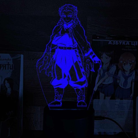 Акриловий 3D світильник-нічник Кедзюро Ренгоку