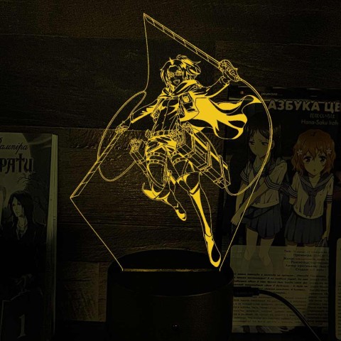 Акриловий 3D світильник-нічник Ханджі Зое Атака Титанів