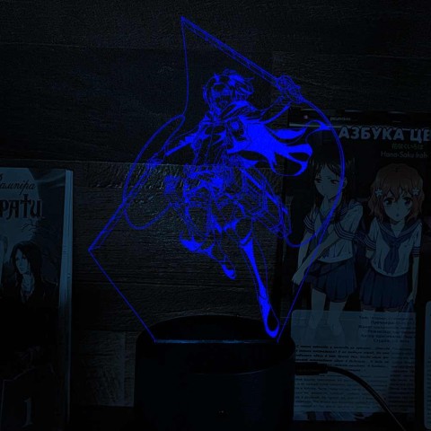 Акриловий 3D світильник-нічник Ханджі Зое Атака Титанів