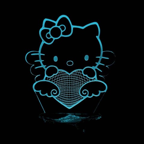 Акриловий 3D світильник-нічник Кітті Hello Kitty