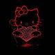 Акриловий 3D світильник-нічник Кітті Hello Kitty