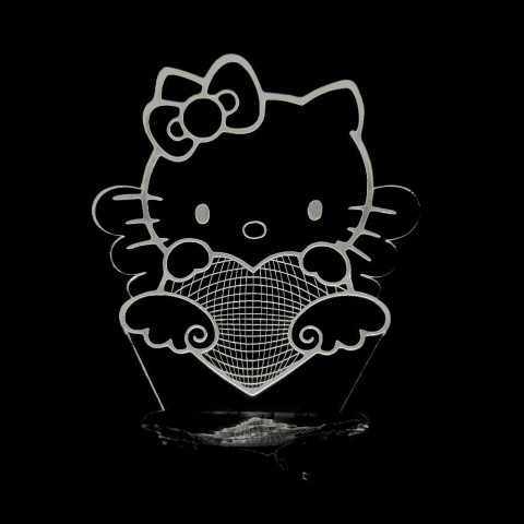 Акриловий 3D світильник-нічник Кітті Hello Kitty