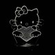 Акриловий 3D світильник-нічник Кітті Hello Kitty