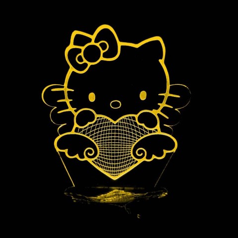 Акриловий 3D світильник-нічник Кітті Hello Kitty