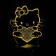 Акриловий 3D світильник-нічник Кітті Hello Kitty