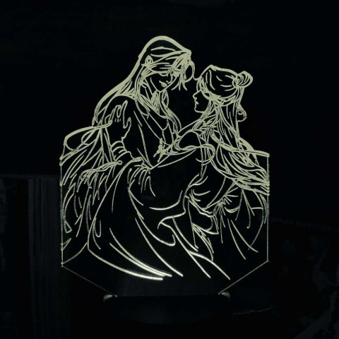 Акриловий 3D світильник-нічник Небесне благословення