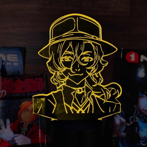 Акриловий 3D світильник-нічник Чуя Накахара 4 "Великий з Бродячих Псів" 