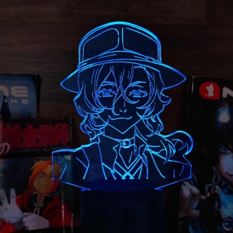 Акриловий 3D світильник-нічник Чуя Накахара 4 "Великий з Бродячих Псів" 