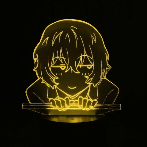 Акриловий 3D світильник-нічник Осаму Дазай "Великий з Бродячих Псів"