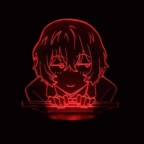 Акриловий 3D світильник-нічник Осаму Дазай "Великий з Бродячих Псів"