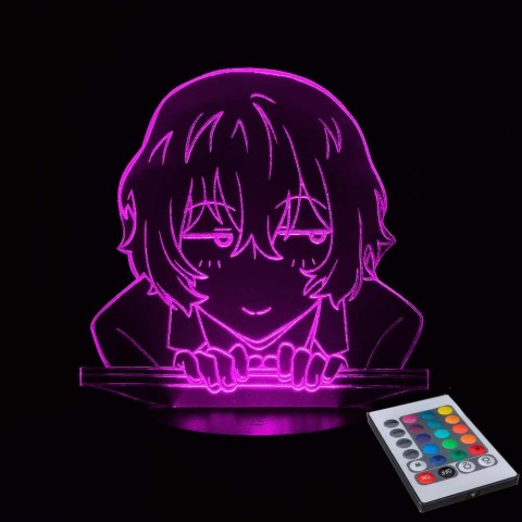 Акриловий 3D світильник-нічник Осаму Дазай "Великий з Бродячих Псів"