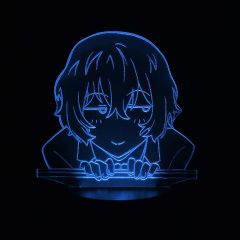 Акриловий 3D світильник-нічник Осаму Дазай "Великий з Бродячих Псів"