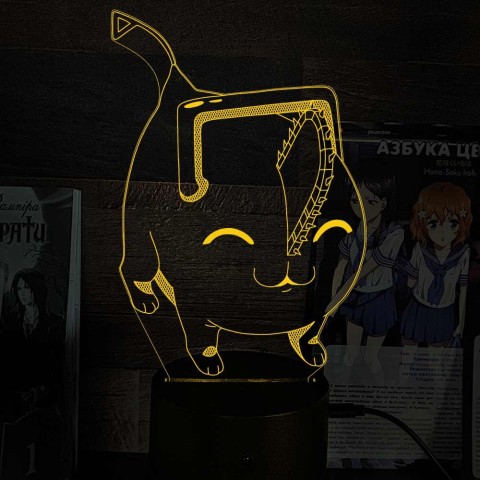 Акриловий 3D світильник-нічник Людина-бензопил (Chainsaw Man) 3 