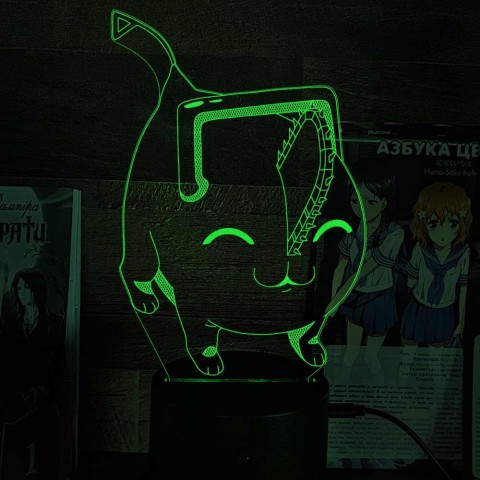 Акриловий 3D світильник-нічник Людина-бензопил (Chainsaw Man) 3 