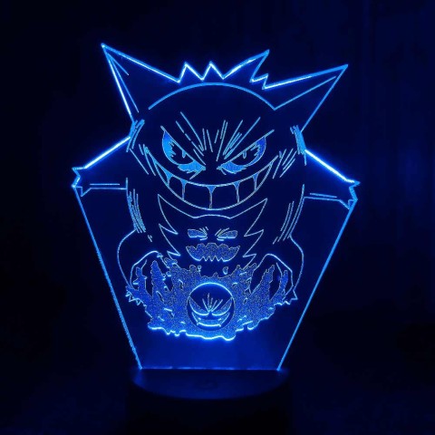 Акриловий 3D світильник-нічник покемон Генгар