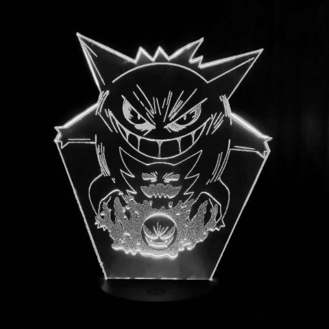 Акриловий 3D світильник-нічник покемон Генгар