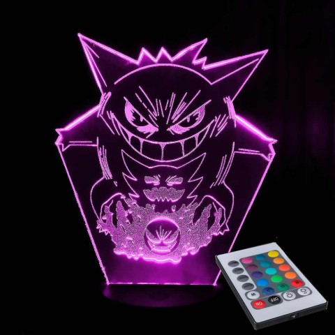 Акриловий 3D світильник-нічник покемон Генгар