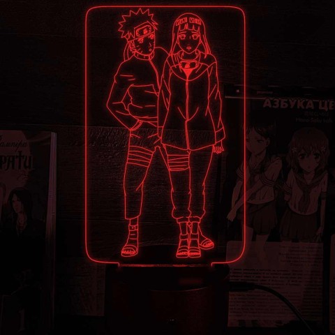 Акриловий 3D світильник Хіната Хьюга 3 та Наруто 