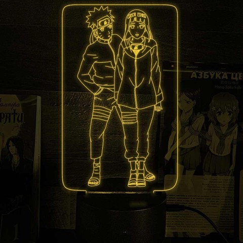 Акриловий 3D світильник Хіната Хьюга 3 та Наруто 