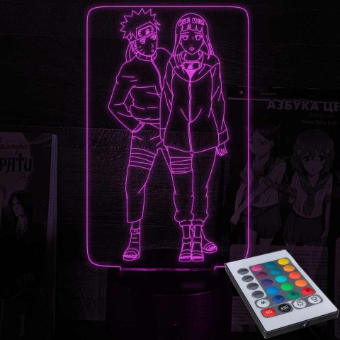 Акриловий 3D світильник Хіната Хьюга 3 та Наруто 