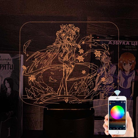 Акриловий 3D світильник-ночник Єола