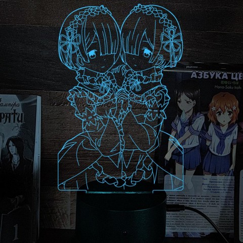 Акриловий 3D світильник-нічник Рем та Рам