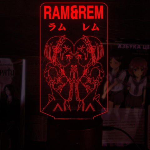 Акриловий 3D світильник-нічник Рем та Рам 2