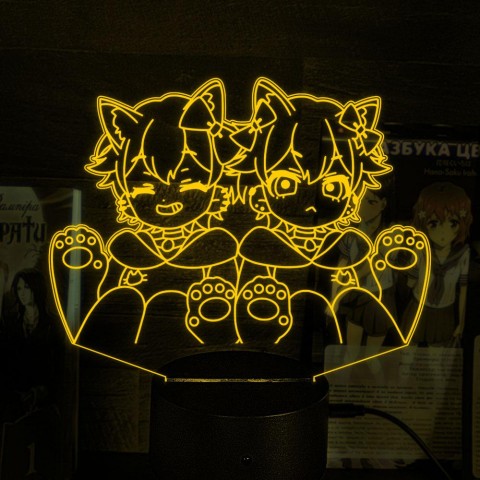 Акриловий 3D світильник-нічник Рем та Рам 3