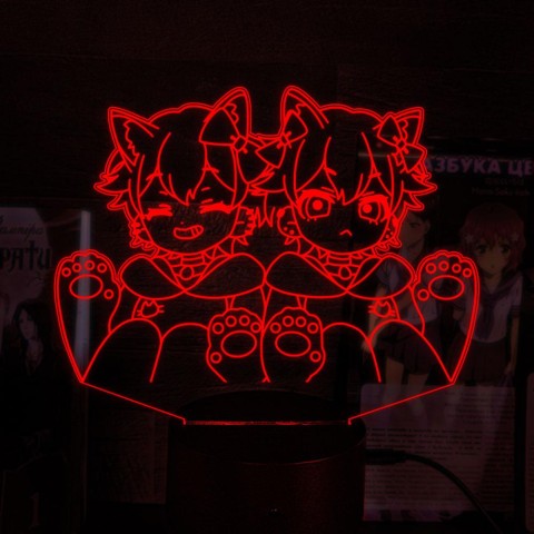 Акриловий 3D світильник-нічник Рем та Рам 3