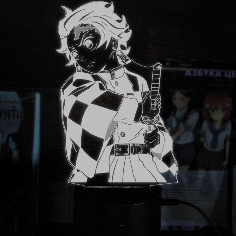 Акриловий 3D світильник-нічник Танджиро Камадо