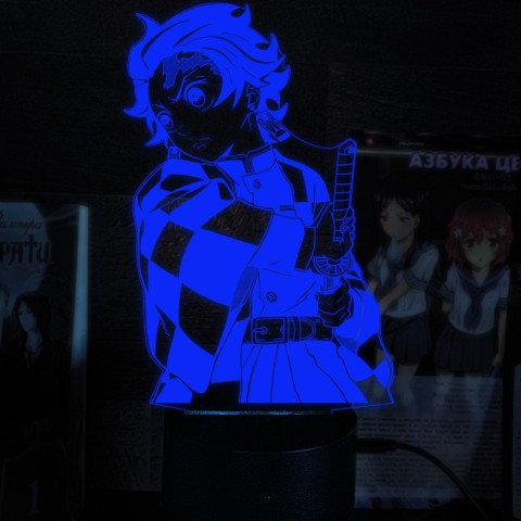 Акриловий 3D світильник-нічник Танджиро Камадо