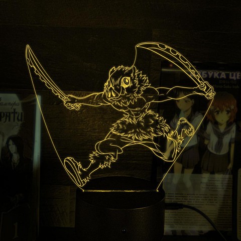 Акриловий 3D світильник-нічник Іносці Хашибіра