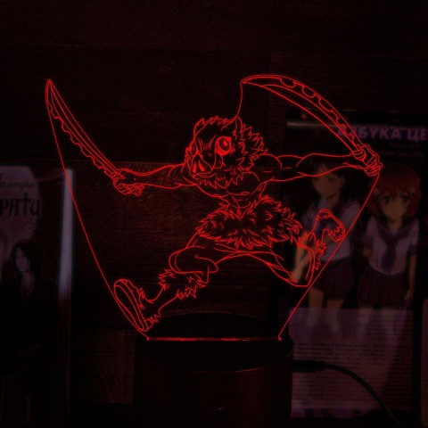 Акриловий 3D світильник-нічник Іносці Хашибіра