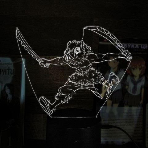 Акриловий 3D світильник-нічник Іносці Хашибіра