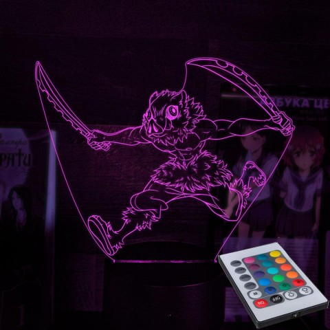 Акриловий 3D світильник-нічник Іносці Хашибіра