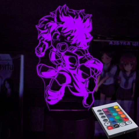 Акриловий 3D світильник-нічник Ізуку Мідорія