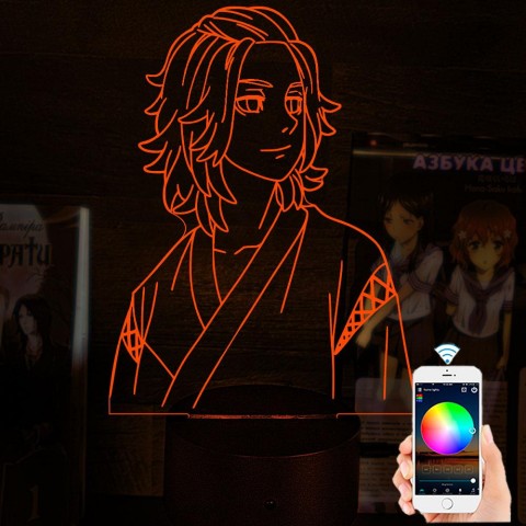 Акриловий 3D світильник-нічник Манджіро Сано Токійські Месники