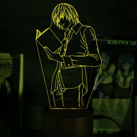 Акриловий 3D світильник-нічник Лайт Ягамі Зошит смерті