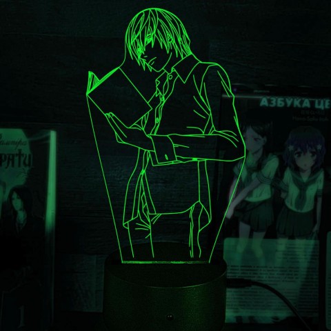 Акриловий 3D світильник-нічник Лайт Ягамі Зошит смерті