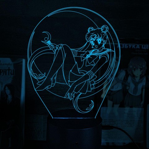 Акриловий 3D світильник-нічник Сейлор Мун
