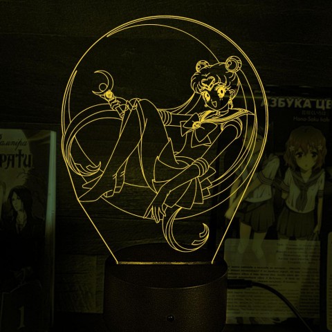 Акриловий 3D світильник-нічник Сейлор Мун