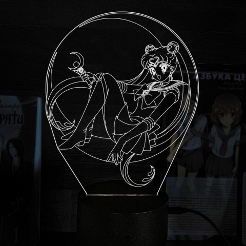 Акриловий 3D світильник-нічник Сейлор Мун