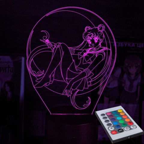Акриловий 3D світильник-нічник Сейлор Мун