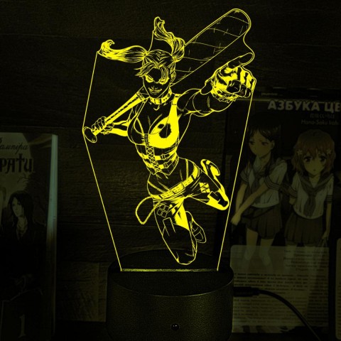 Акриловий 3D світильник-нічник Харлі Квінн 2