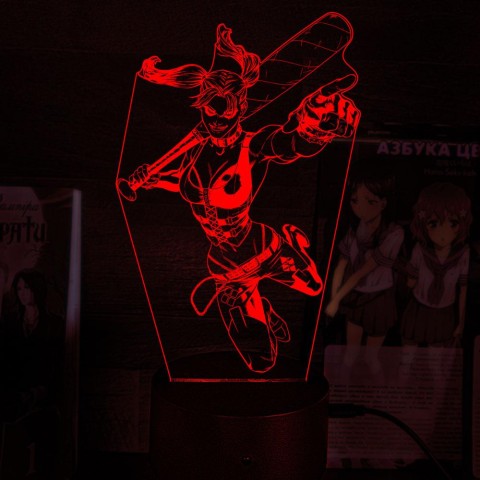 Акриловий 3D світильник-нічник Харлі Квінн 2
