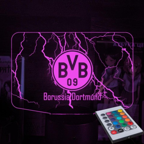 Акриловий 3D світильник-нічник ФК «Боруссія»