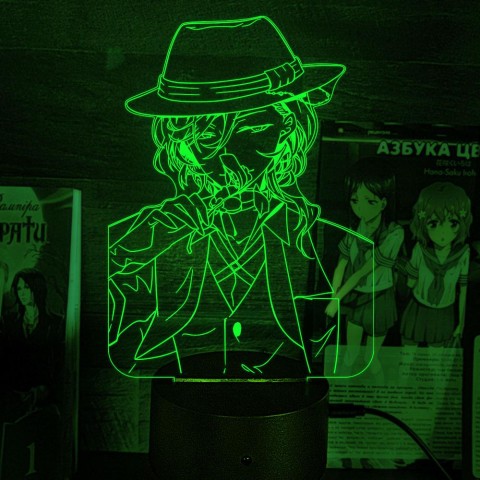 Акриловий 3D світильник-нічник Чуя Накахара 3 