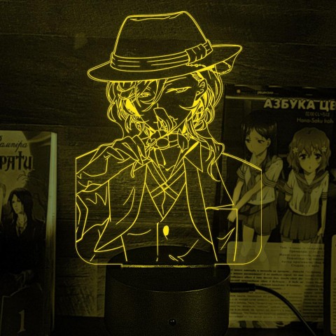 Акриловий 3D світильник-нічник Чуя Накахара 3 