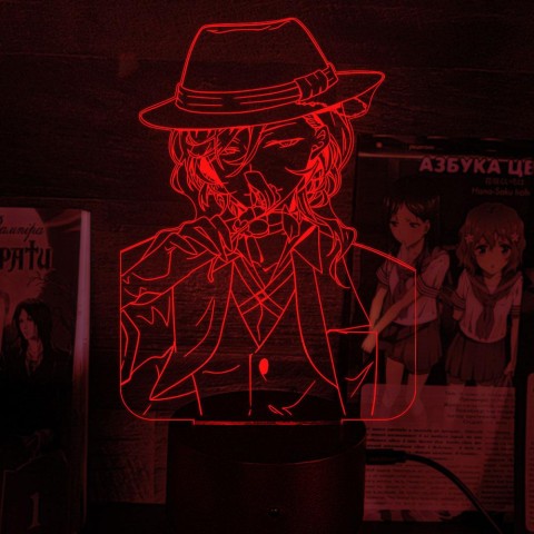 Акриловий 3D світильник-нічник Чуя Накахара 3 